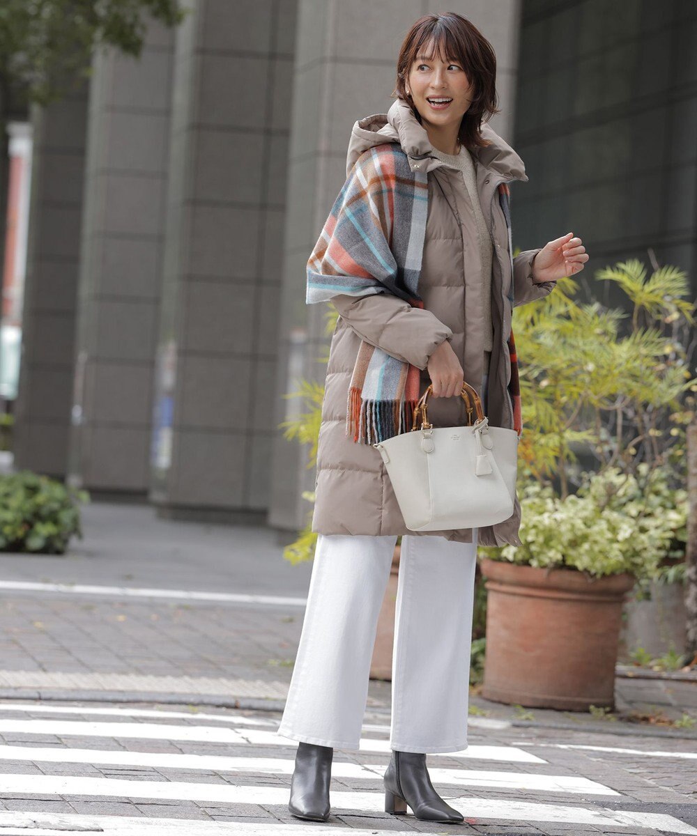 J.PRESS LADIES 【洗える】BASIC STRETCH DENIM ワイド ストレート デニム 