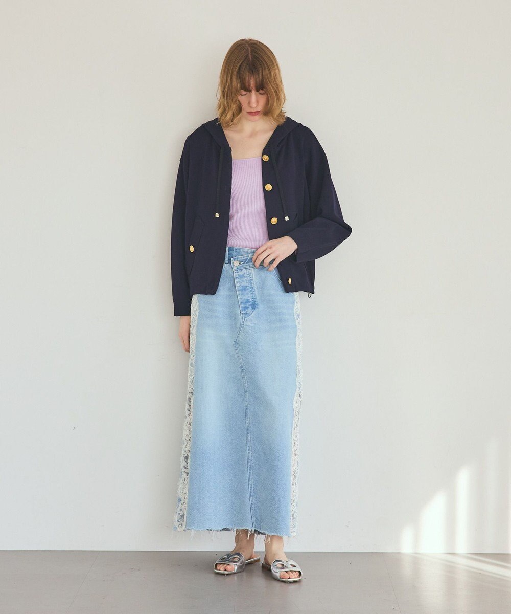 GRACE CONTINENTAL ニットフーディブルゾン 