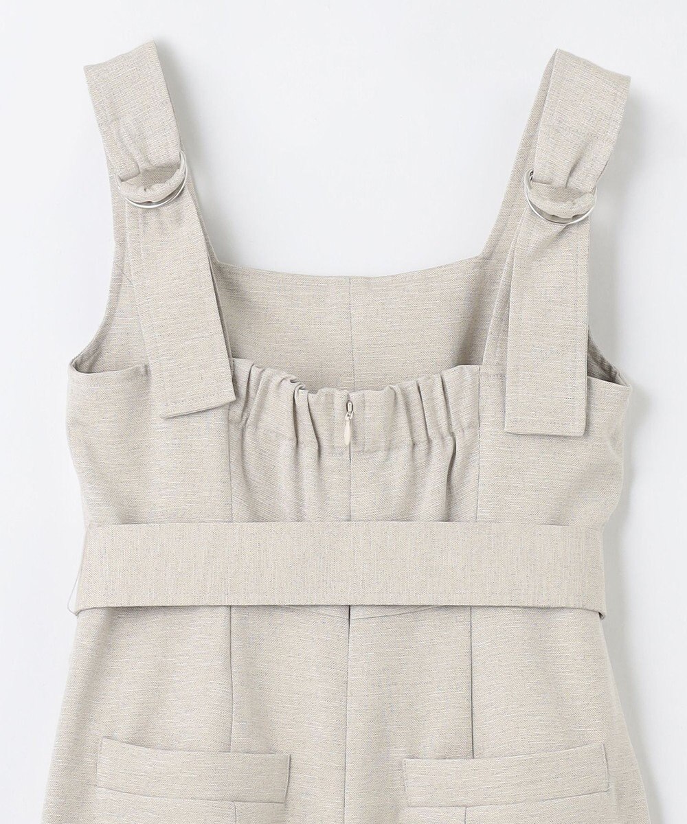 GRACE CONTINENTAL 麻調ベルトサロペット 