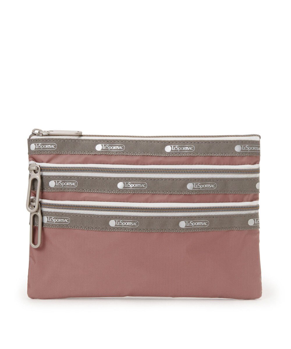 LeSportsac CLASSIC 3 ZIP POUCH/ダスティピンク/ソフトライラックC 