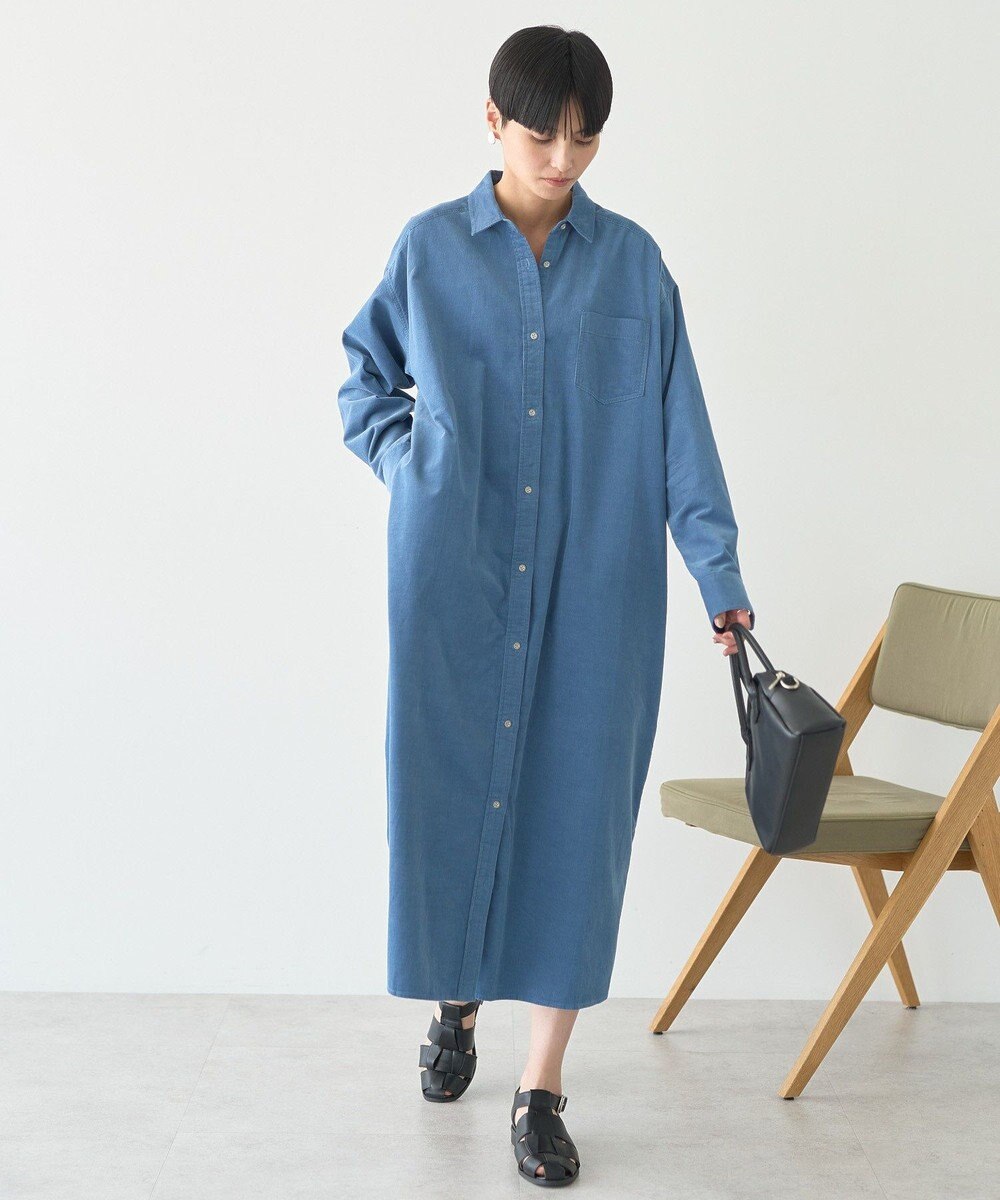 AMERICAN HOLIC コーデュロイシャツワンピース 