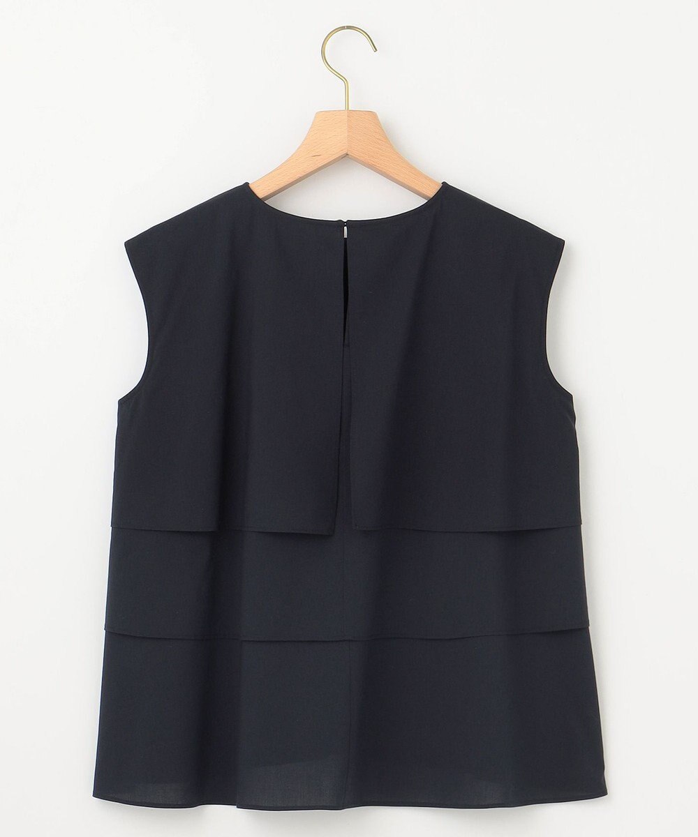 組曲 【WEB限定】コットンレーヨンシャーティングノースリーブ ブラウス 