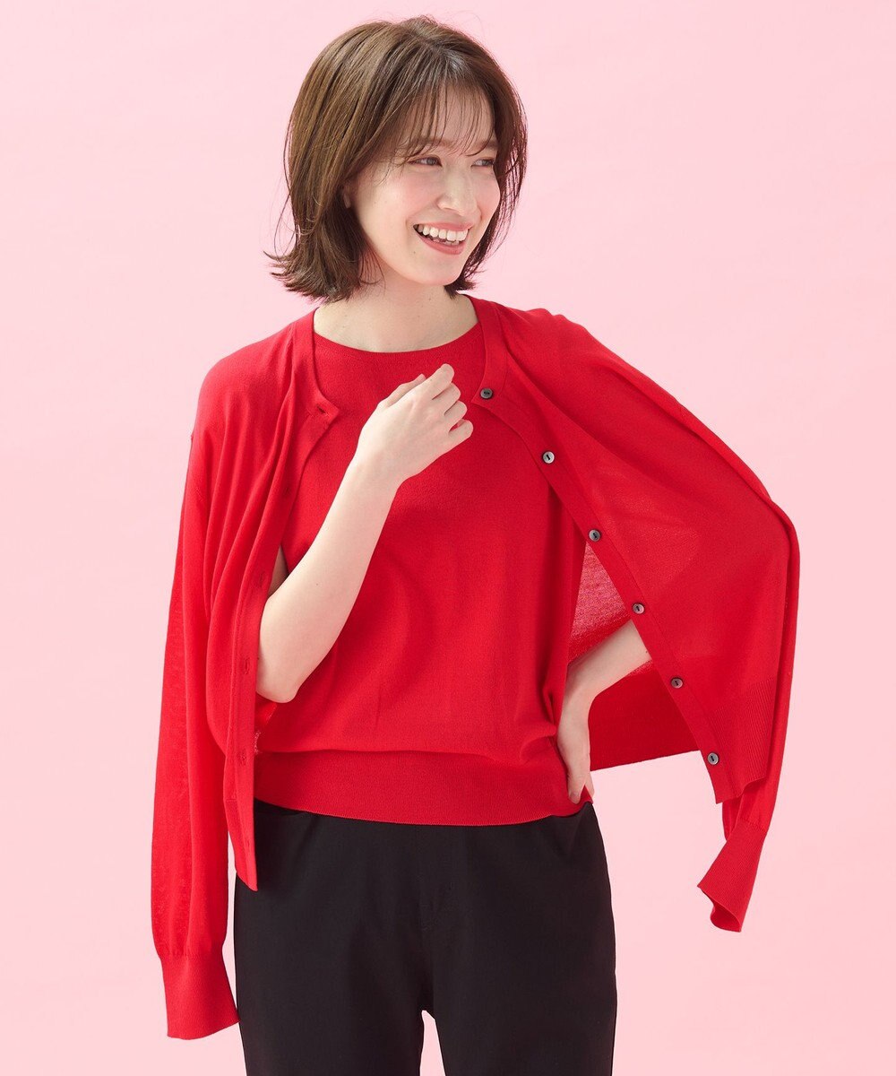 ANY 【2SET】ニットツインセット（ノースリーブニット＋カーディガン） 