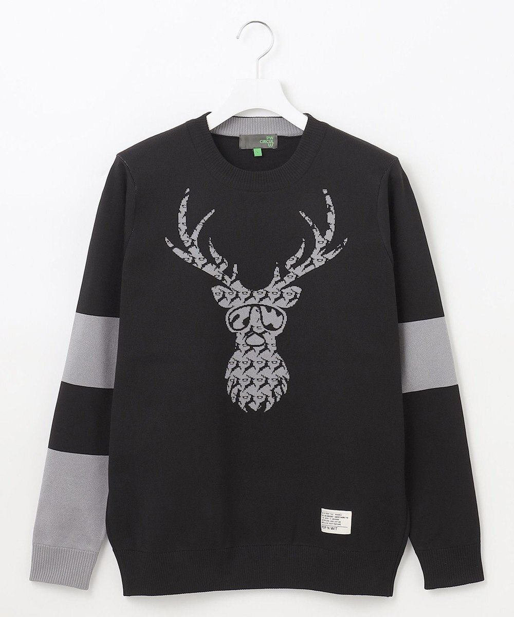 PW CIRCULUS 【イージーケア/軽量】【MEN】 DEER モチーフニット 