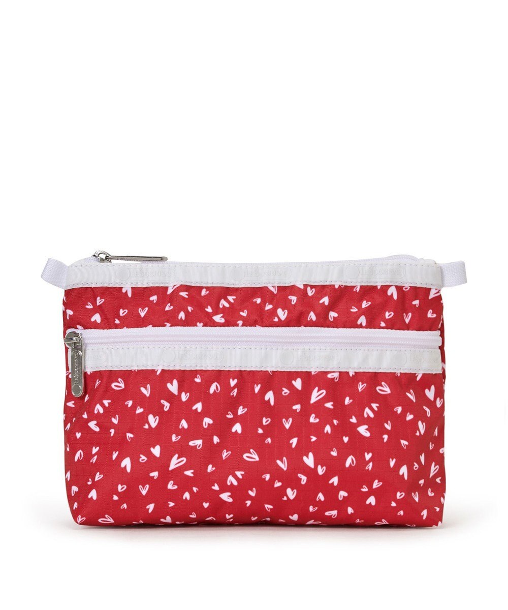 LeSportsac COSMETIC CLUTCH/レッドミニハーツホワイト 