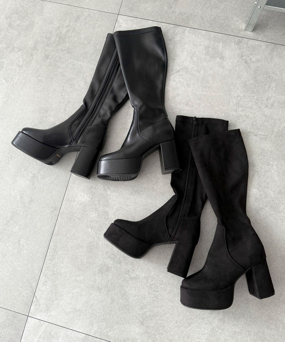 WEGO ストレッチヒールロングブーツ 