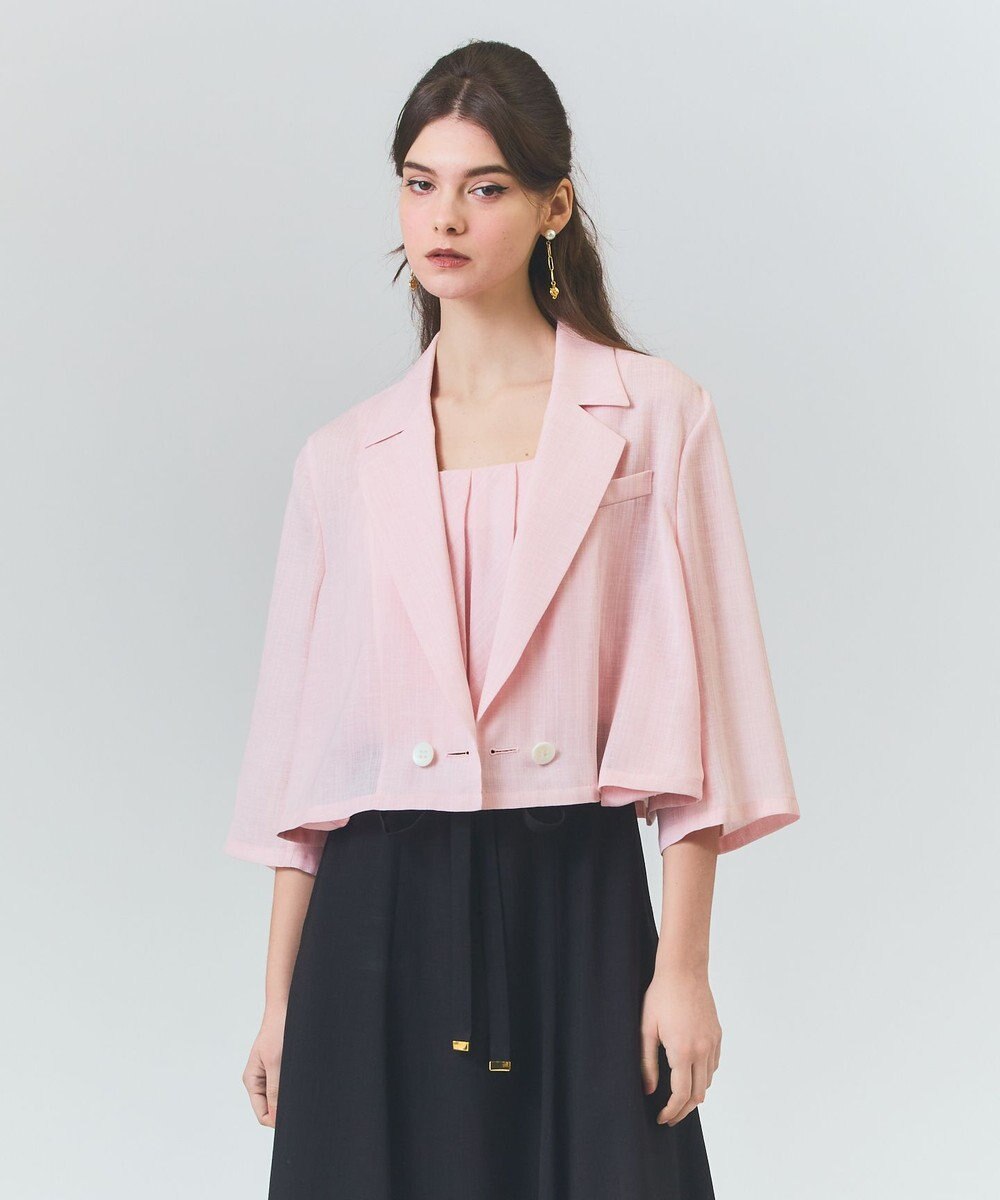 GRACE CONTINENTAL リネンライクシアージャケット 