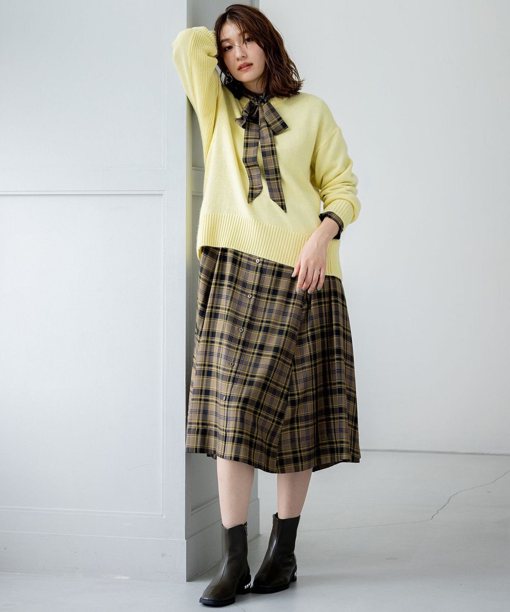 組曲 カシミヤブレンドバルキープルオーバー ニット 