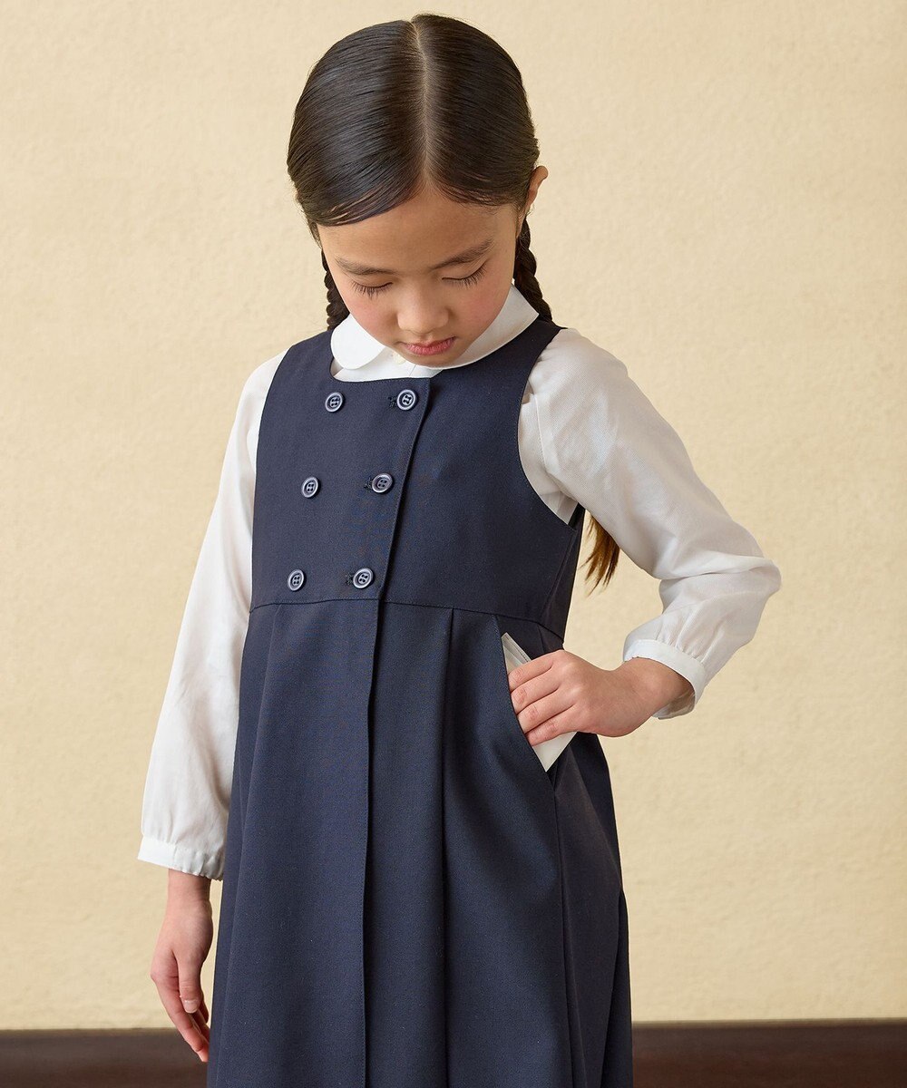 MIKI HOUSE HOT BISCUITS 【ミキハウス】【100-140cm】 ピケ素材の長袖ブラウス 