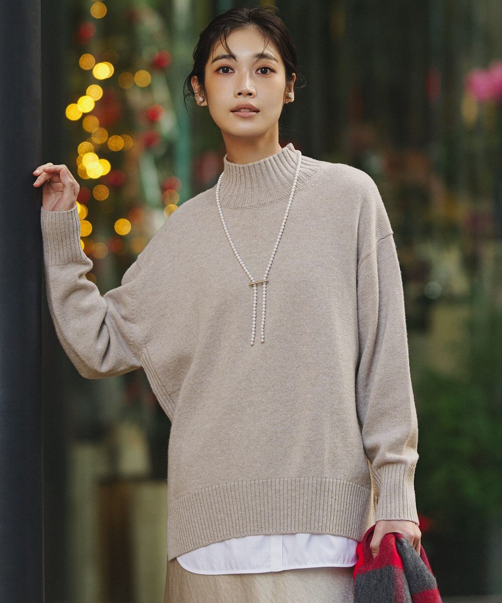 23区 L 【見上愛さんコラボカラー/Oggi掲載】カシミヤブレンド ハイネック ニット 