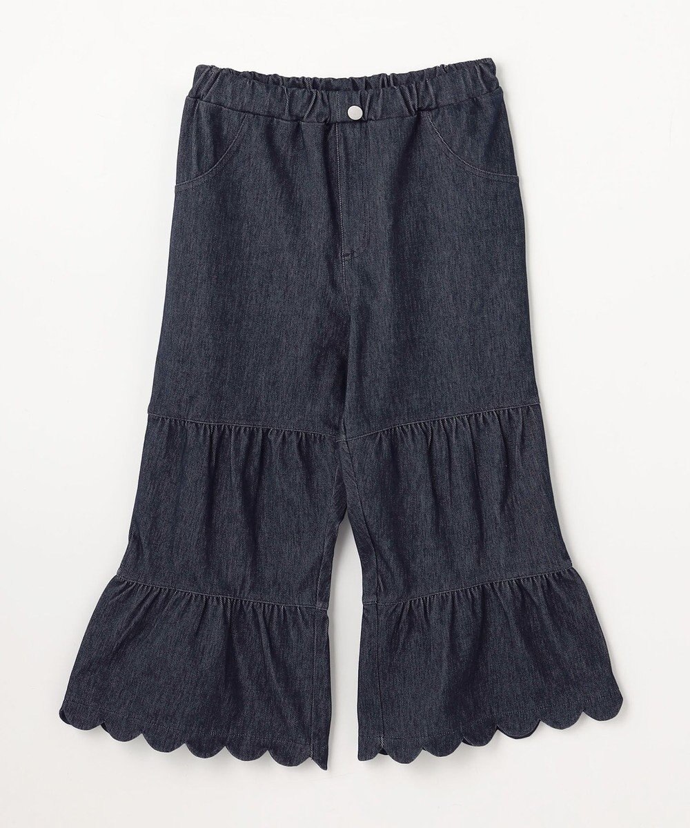 組曲 KIDS 【150-160㎝】ティアードデニムパンツ 