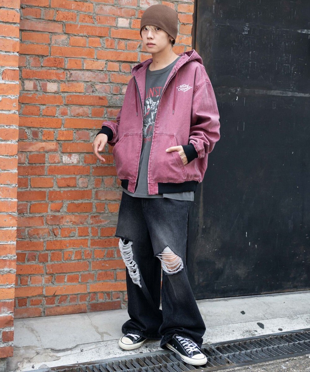 WEGO 【ユニセックス着用ITEM/MLサイズ展開】ワーカーズフードブルゾン 