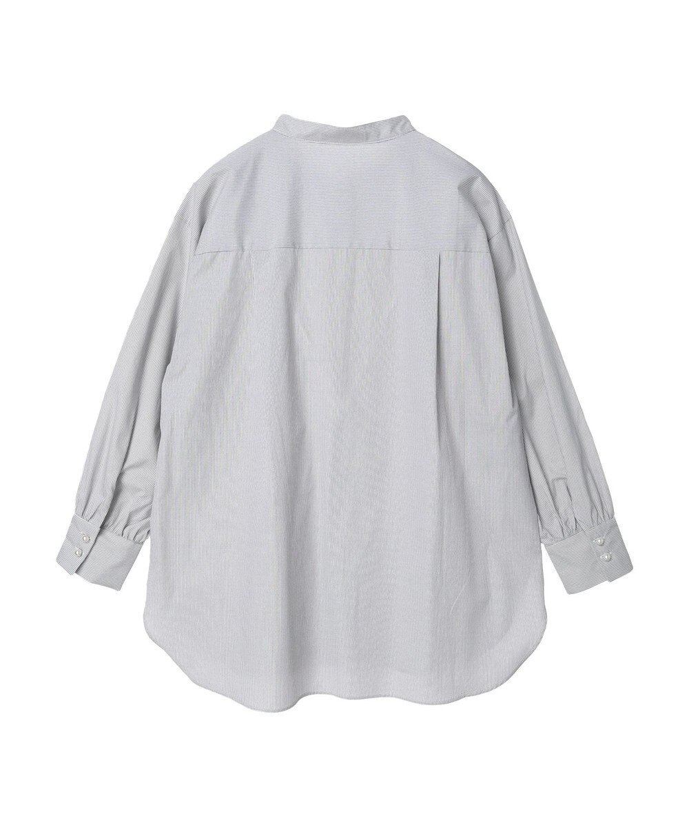 Green Parks パール釦ストライプシャツ 