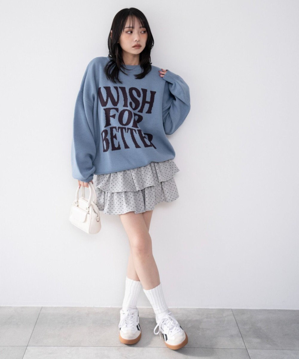 WEGO グラフィックニットプルオーバー 