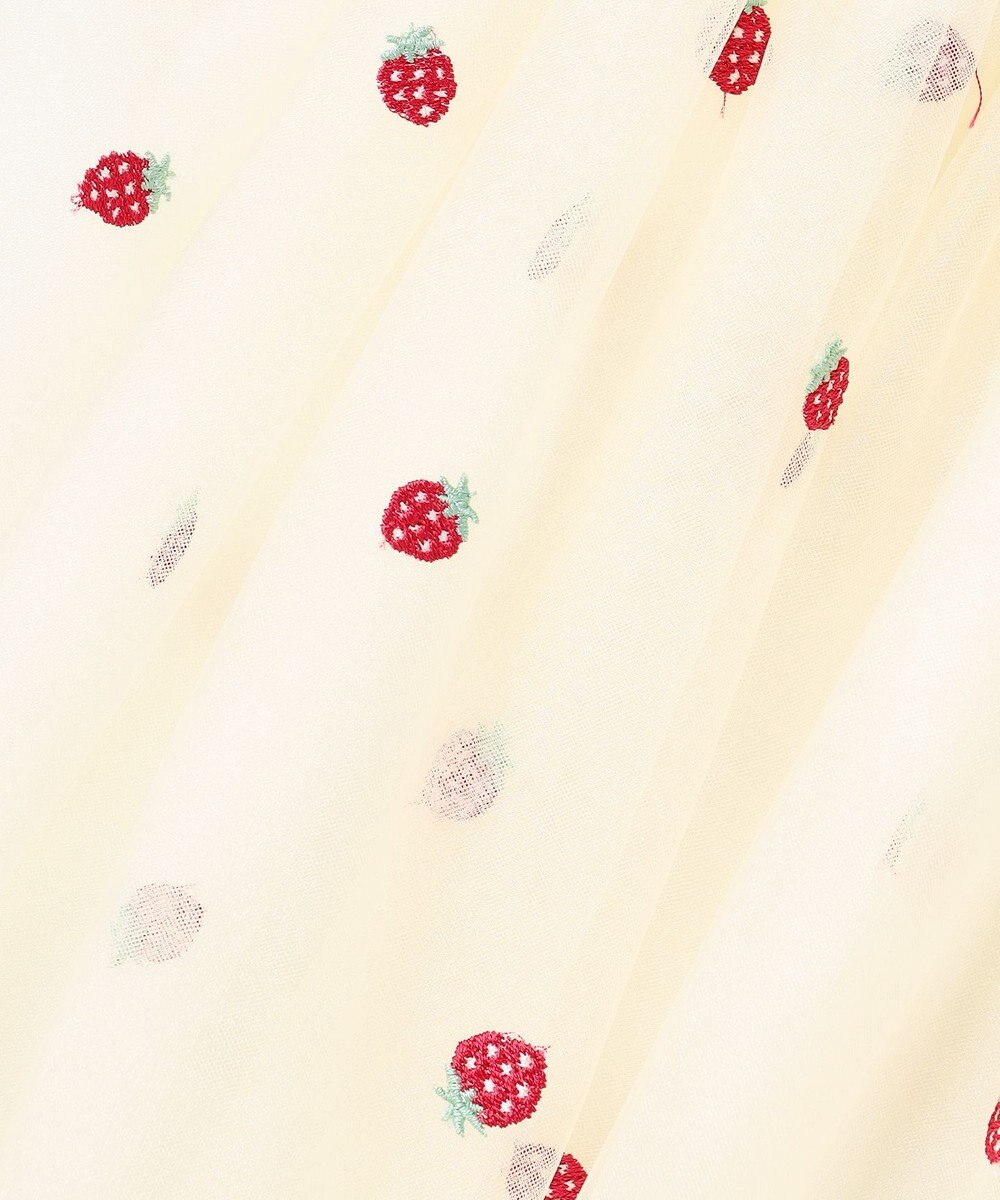 ANY KIDS 【Strawberry Collection】総刺繍 いちごチュールスカート 