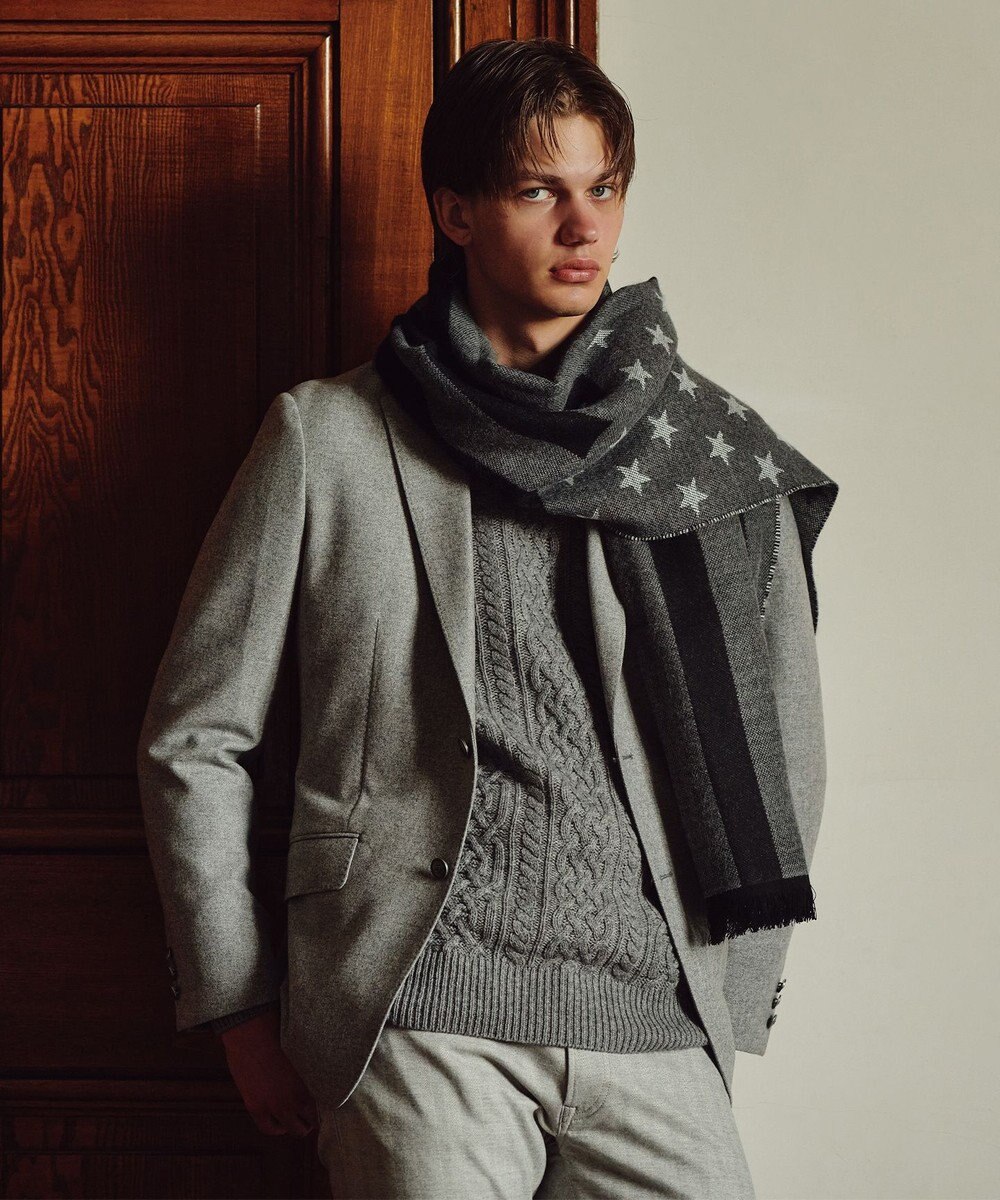 JOSEPH ABBOUD 【キングサイズ・ソフト/JAPANファブリック/LIBERTY柄裏地】ムリネフランネル ジャケット 