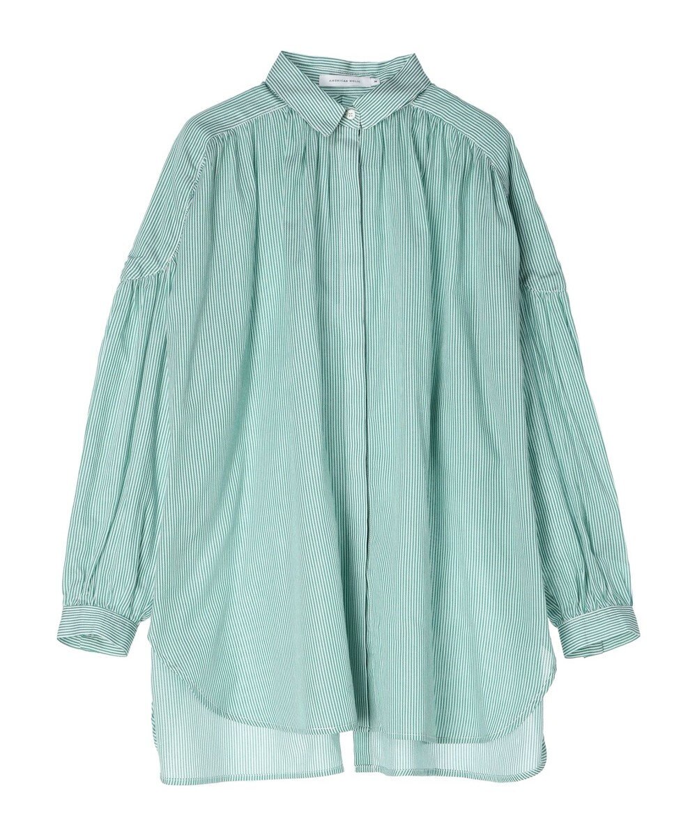 AMERICAN HOLIC カルゼギャザーシャツチュニック 