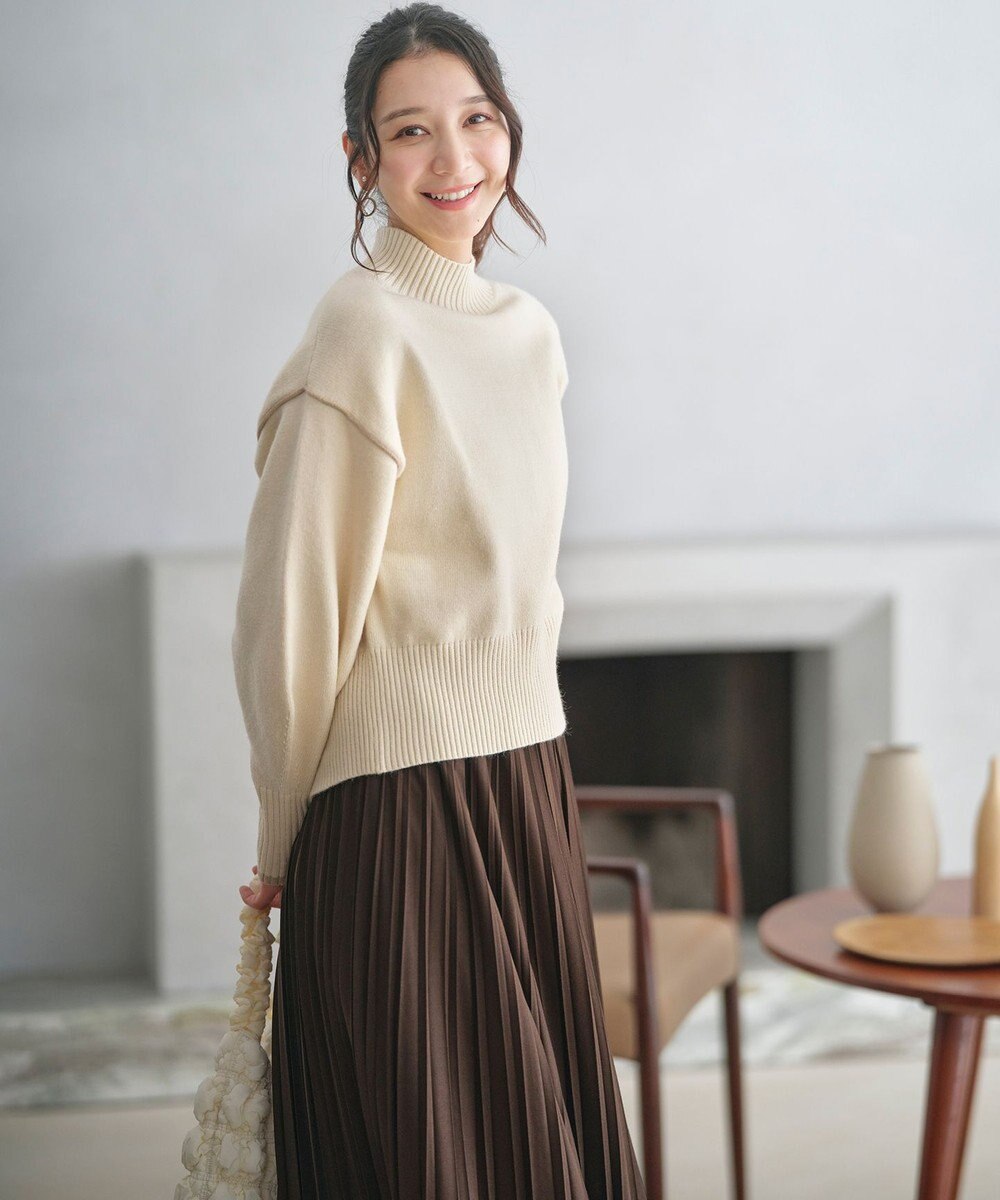 ANY SIS 【洗える・2SET】ボリューム ニット × スエードライク スカート セット 