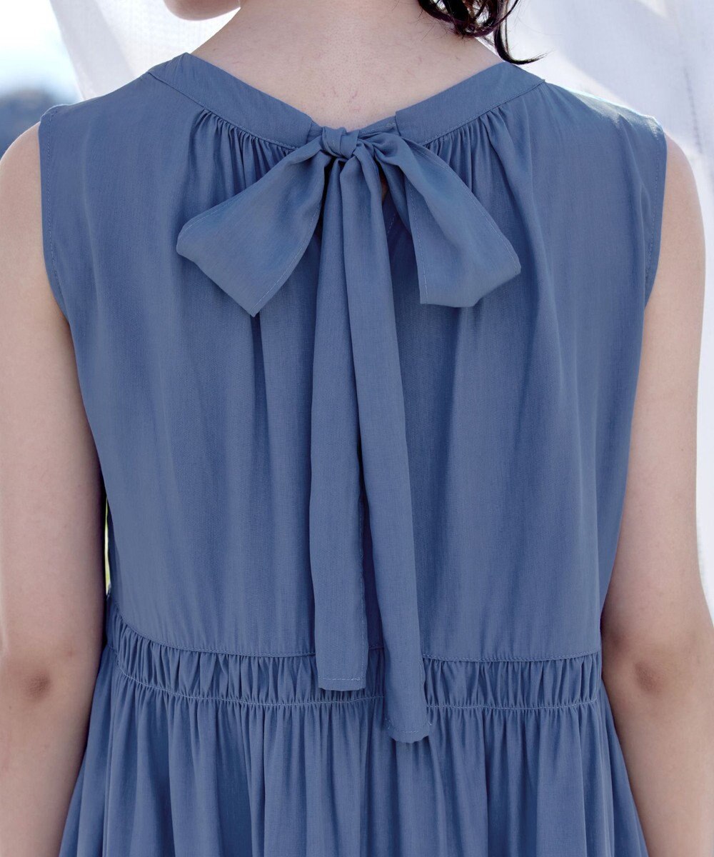 Tiaclasse 【洗える】後ろリボンシャーリングワンピース 