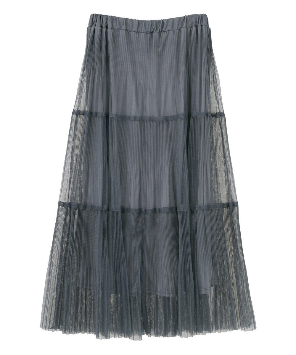 Green Parks チュールプリーツティアードスカート 