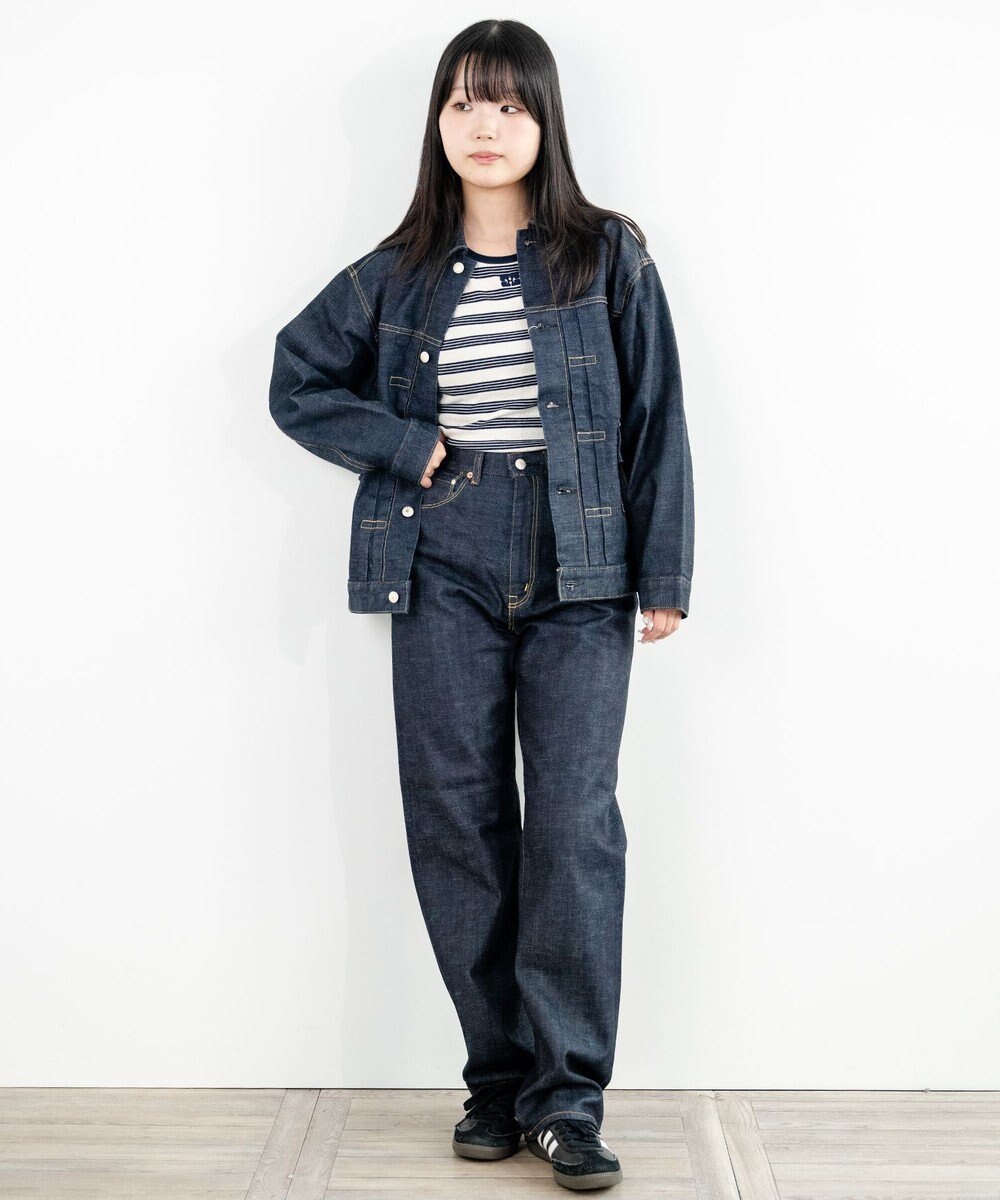 caqu modern classic テーパードデニムパンツ 