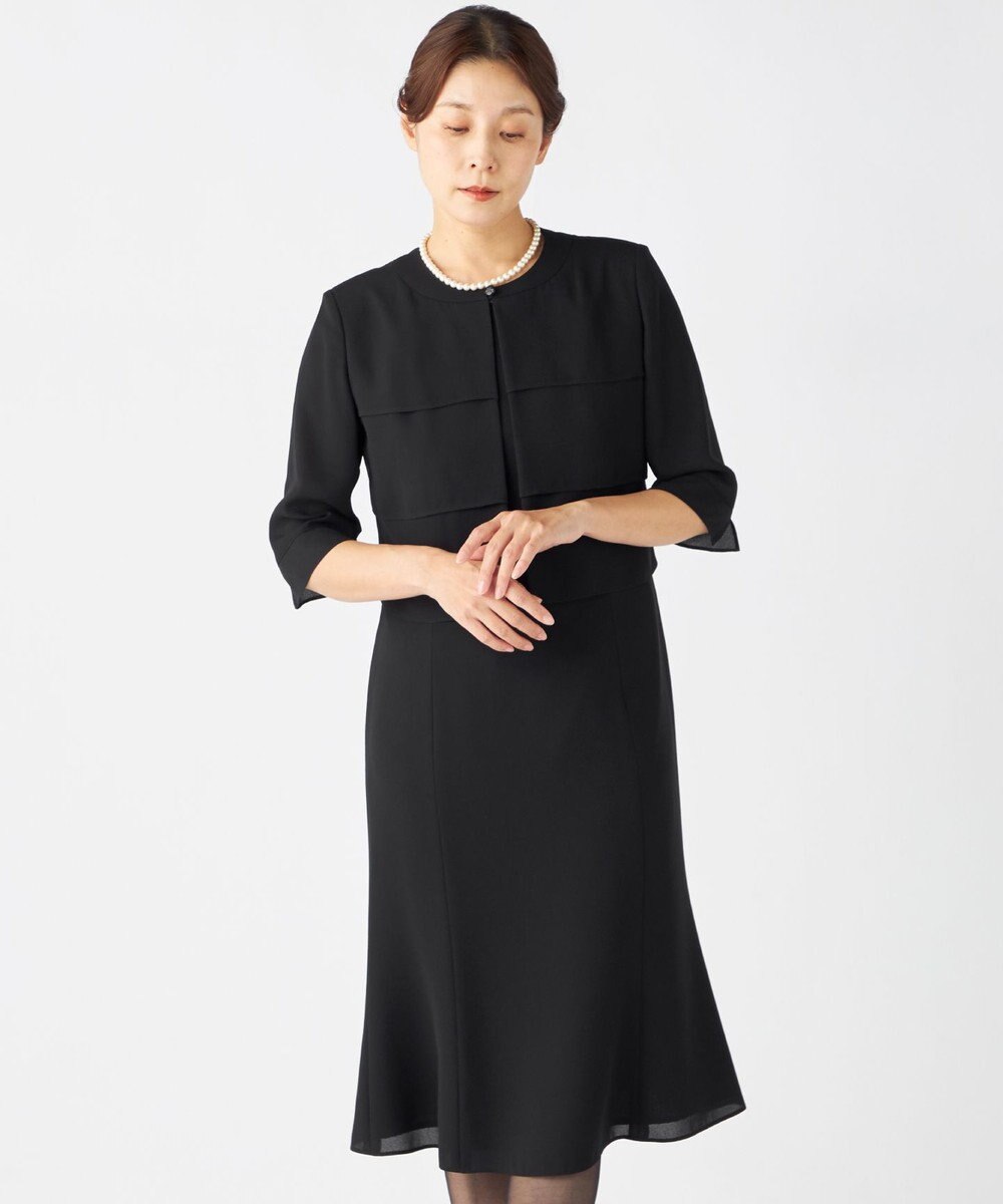 自由区 FORMAL 【人気NO.1 / 洗える】ボレロ風ワンピース 