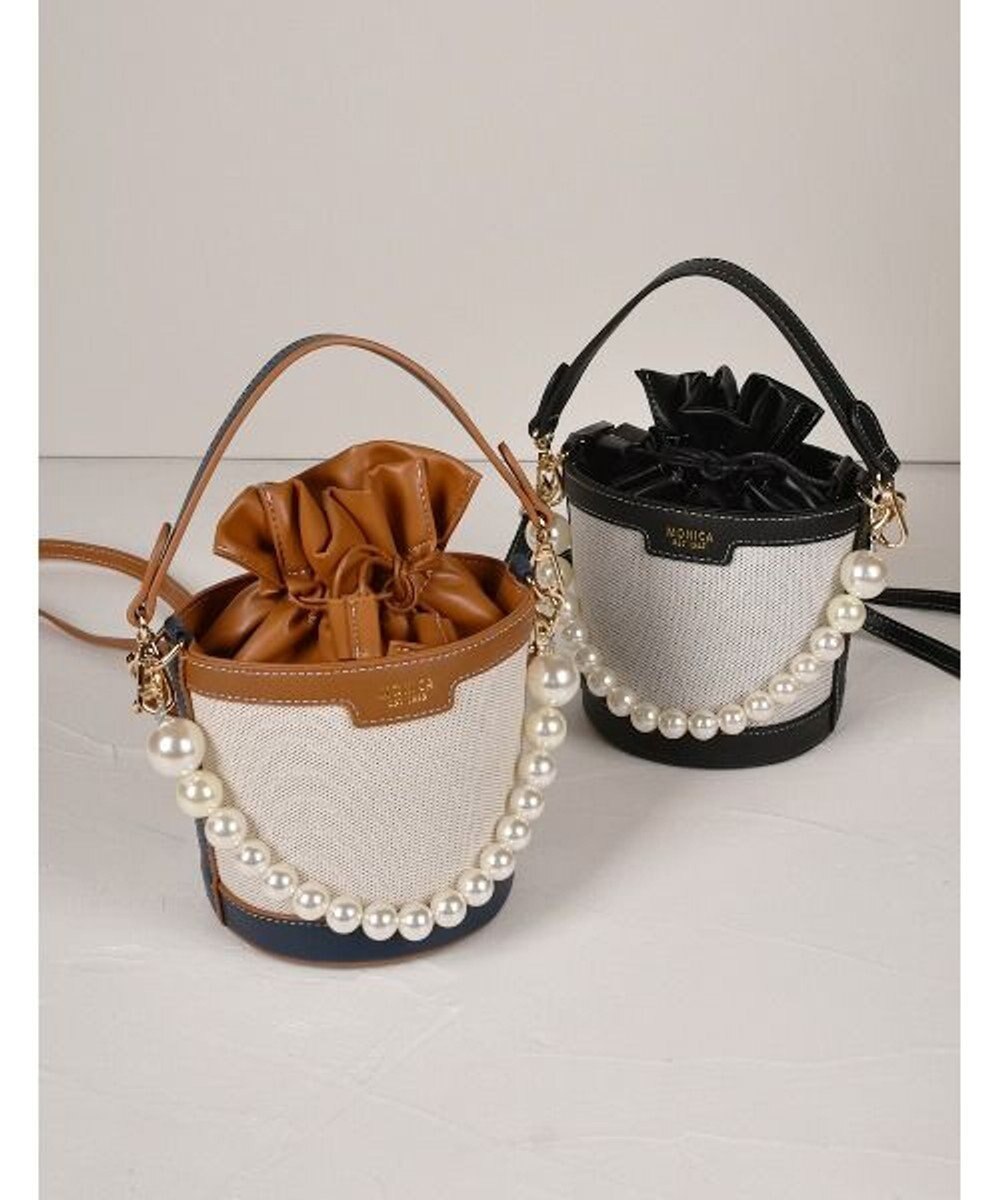 LA BAGAGERIE 【MONICA】パールバケットバッグ 