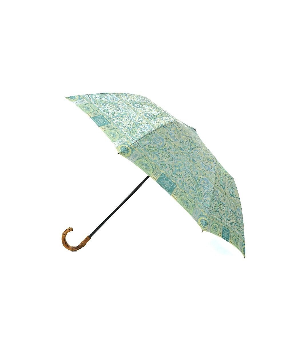 Marca 【伝統横濱スカーフ】Umbrella of Yokohama 晴雨兼用折りたたみ傘 (カシミール21) グリーン