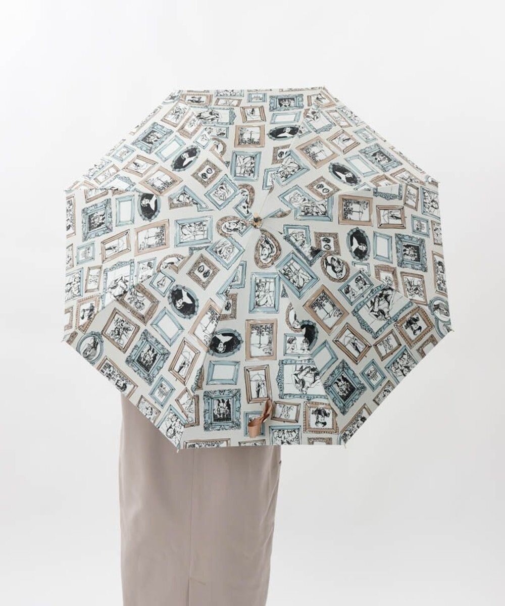 AURORA 【 Beaurance （ビューランス）】プリント額縁柄　晴雨兼用傘（長傘） 