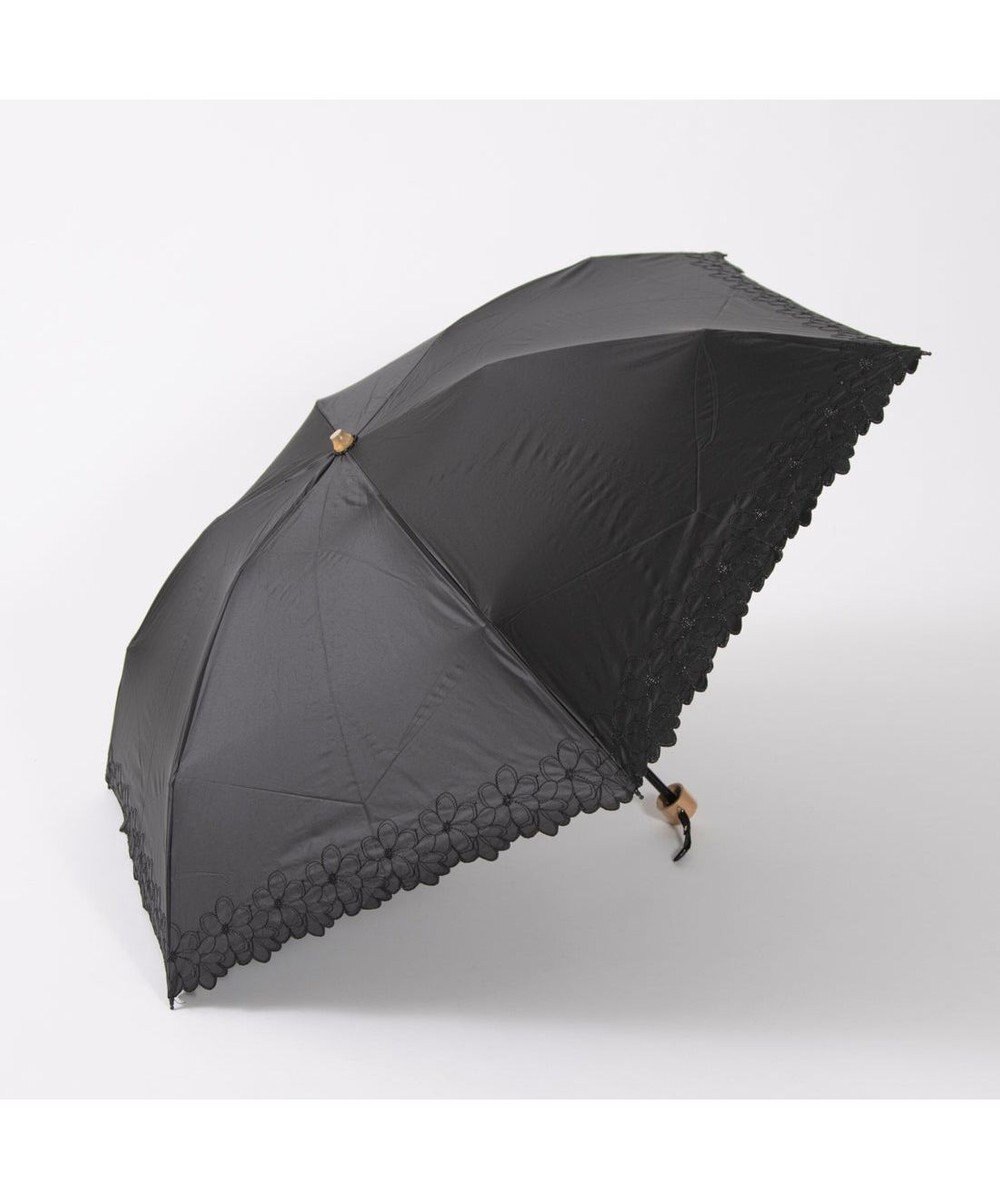 UNBILLION カシュネ cachenez / 【晴雨兼用】【日傘】 【UV カット率99.999.9％以上】PU軽量フラワー刺繍ミニ折りたたみ傘 