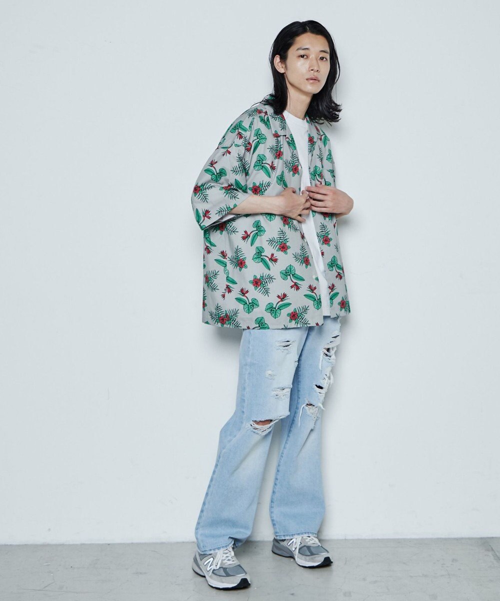 WEGO ダメージデニムワイドパンツ 