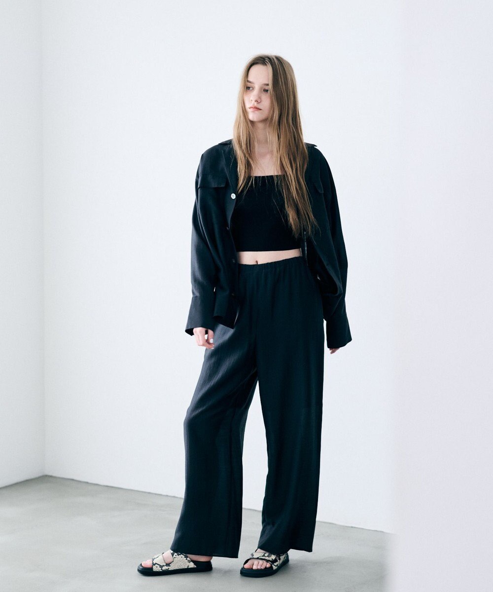 uncrave リヨセルシルクローン ギャザーパンツ 