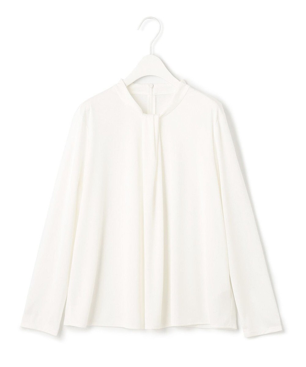 ICB L 【洗える】トリアセサテンスムース ボウタイ風プルオーバー 