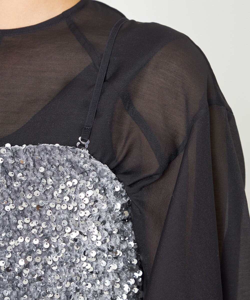 NAVE 【Nave・洗える】スパンコール ビスチェ 