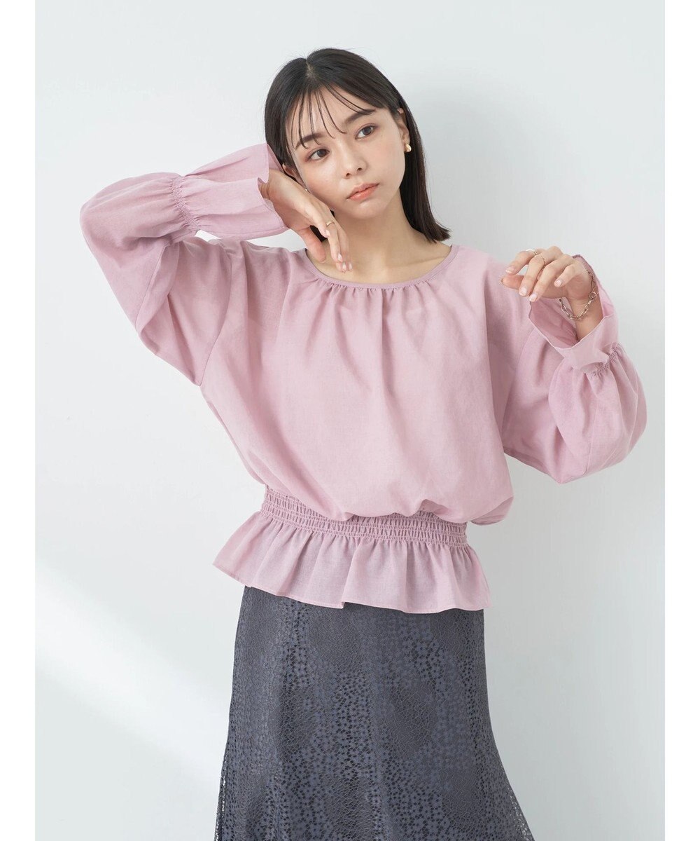 earth music&ecology シャーリングシアーブラウス 