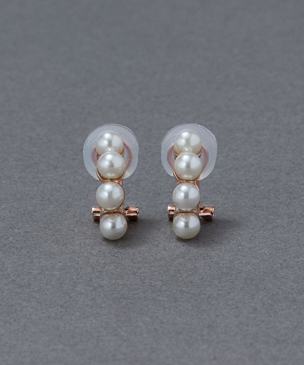 Phoebe 【痛くないシリーズ】ノーブルパールエアリーイヤリング　ローズゴールド 
