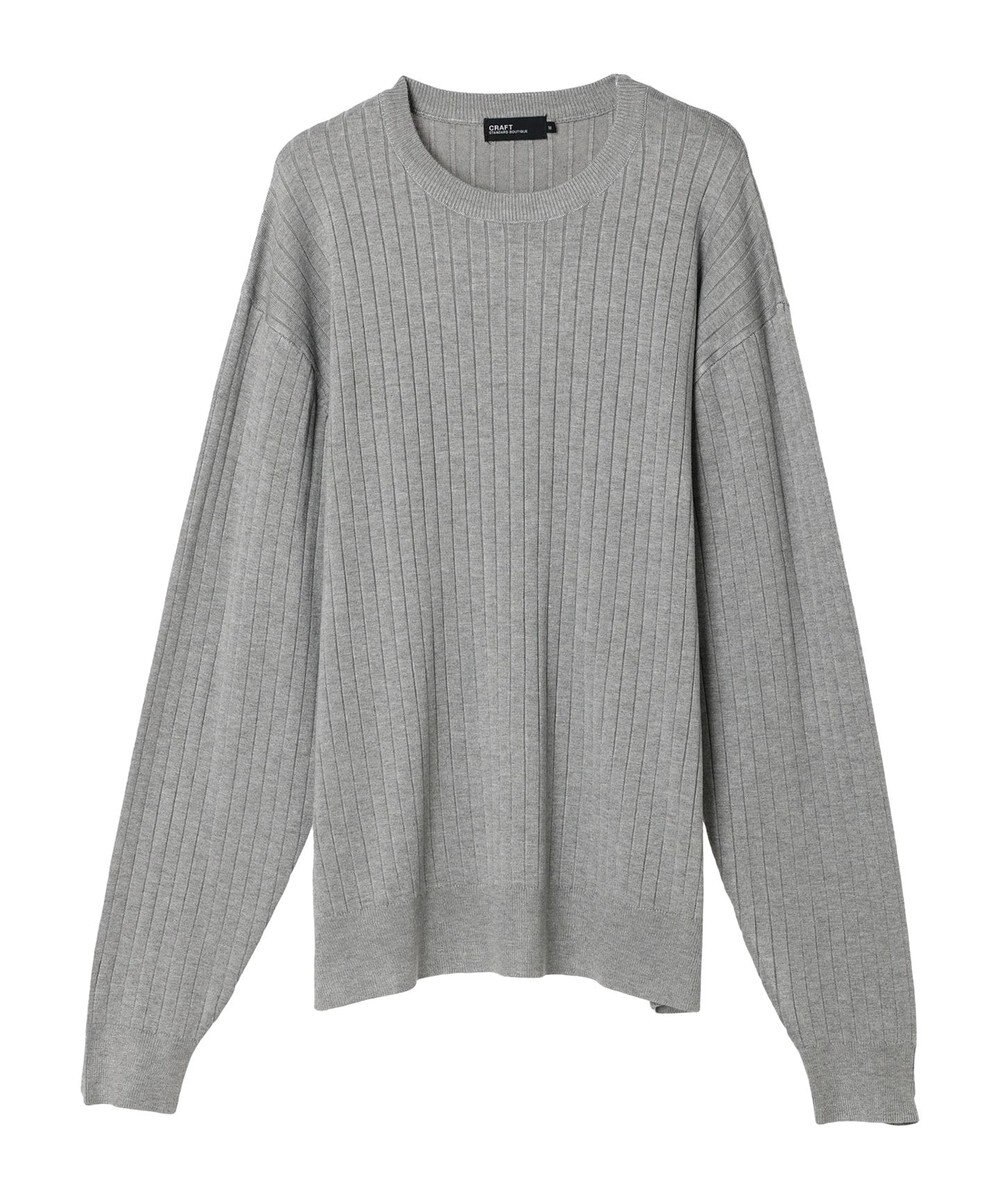 CRAFT STANDARD BOUTIQUE ワイドリブクルーネックニットプルオーバー 