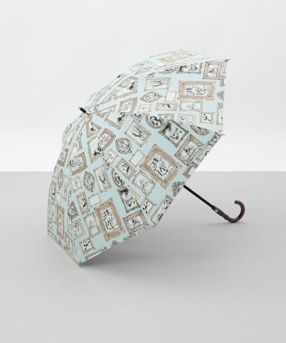 AURORA 【 Beaurance （ビューランス）】プリント額縁柄　晴雨兼用傘（長傘） 