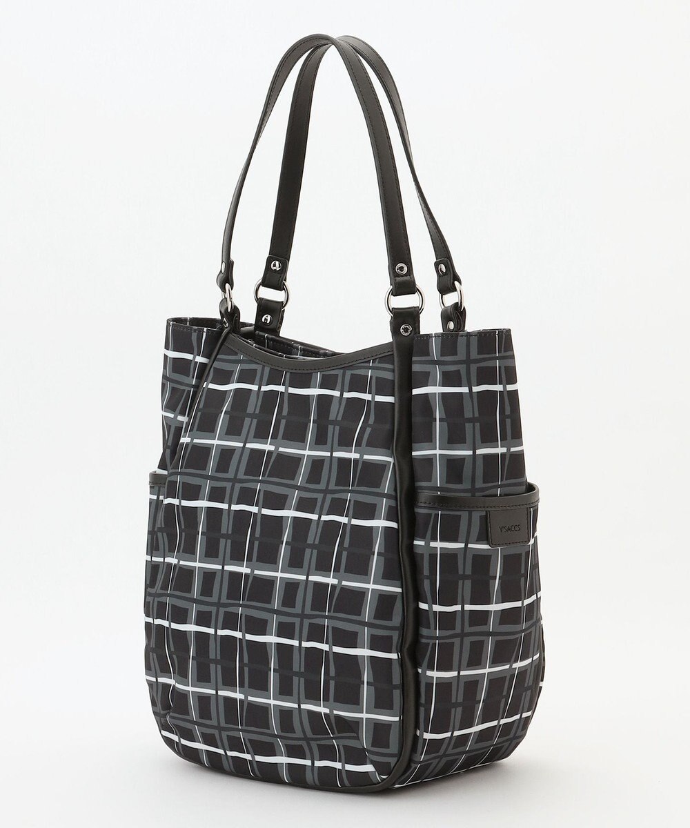 Y'SACCS ドローイングチェックトートバッグ 