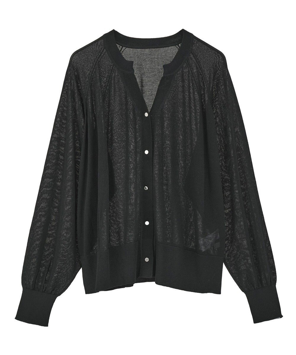 earth music&ecology 【接触冷感】キーネックシアーカーディガン 