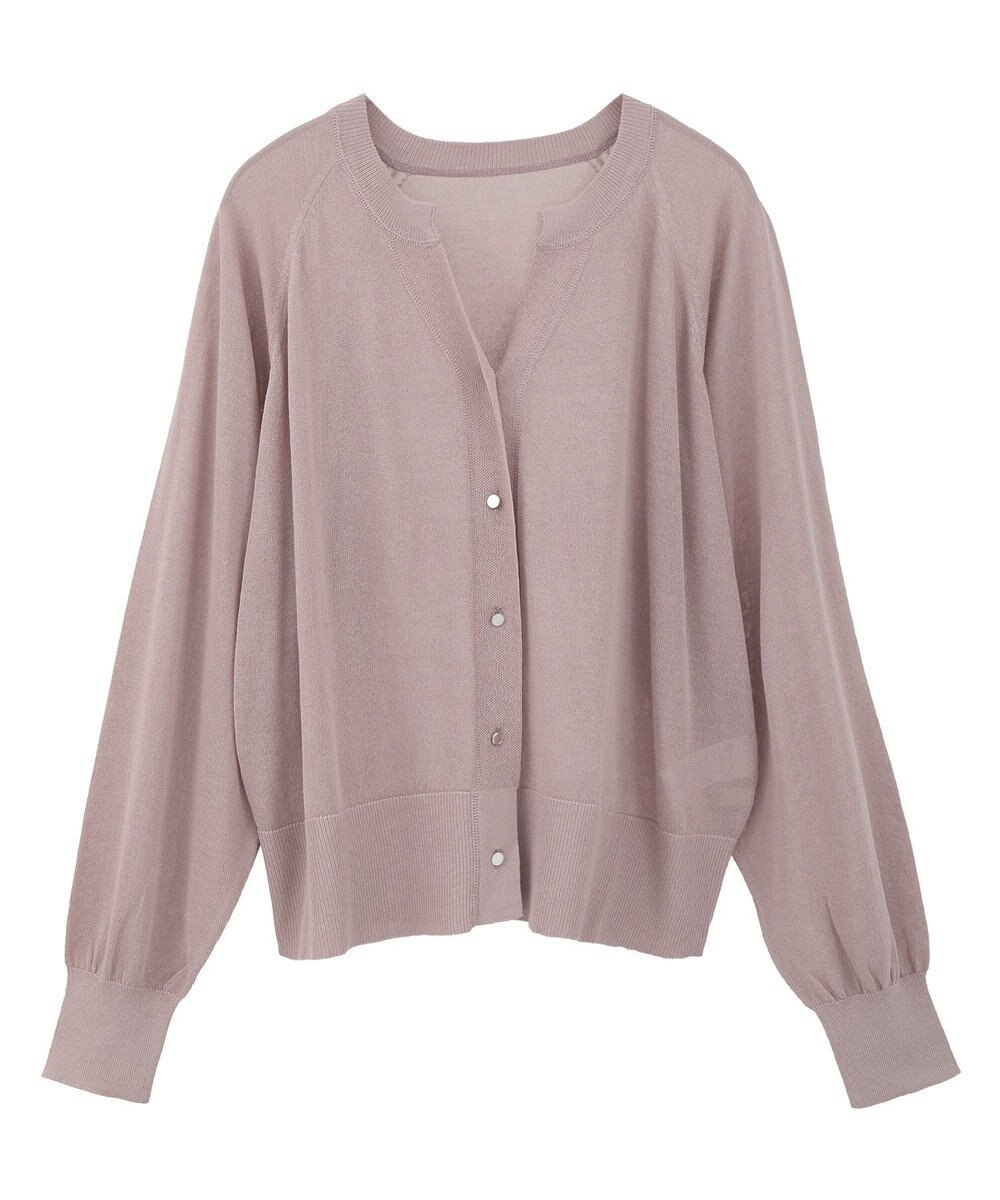 earth music&ecology 【接触冷感】キーネックシアーカーディガン 