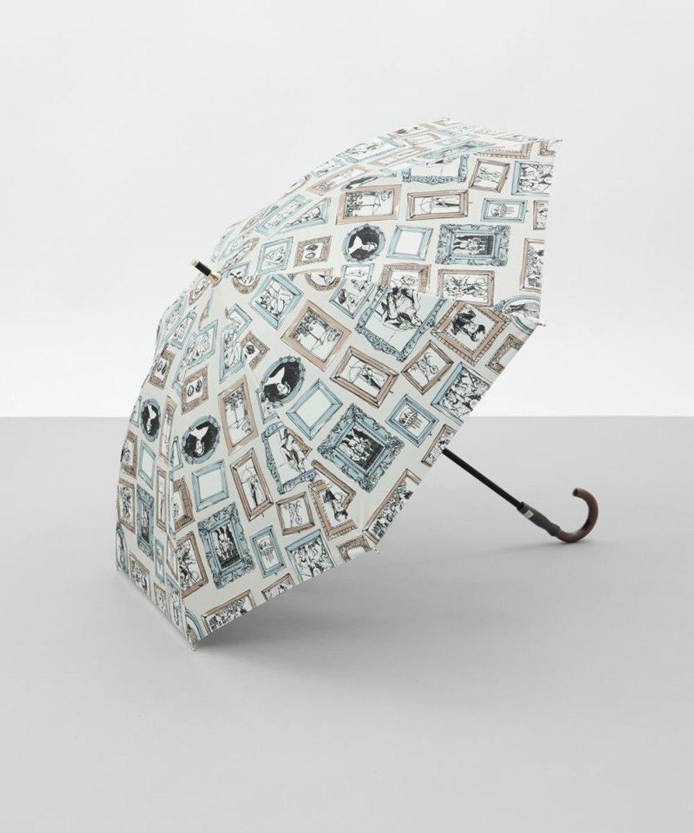AURORA 【 Beaurance （ビューランス）】プリント額縁柄　晴雨兼用傘（長傘） 