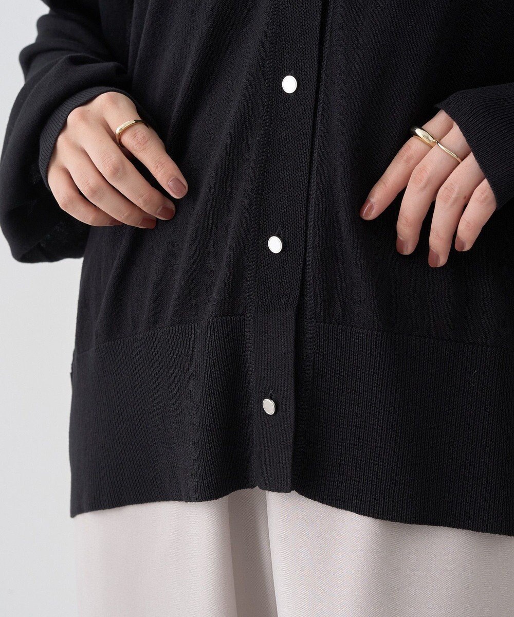 earth music&ecology 【接触冷感】キーネックシアーカーディガン 