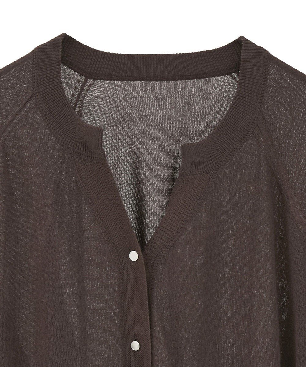 earth music&ecology 【接触冷感】キーネックシアーカーディガン 