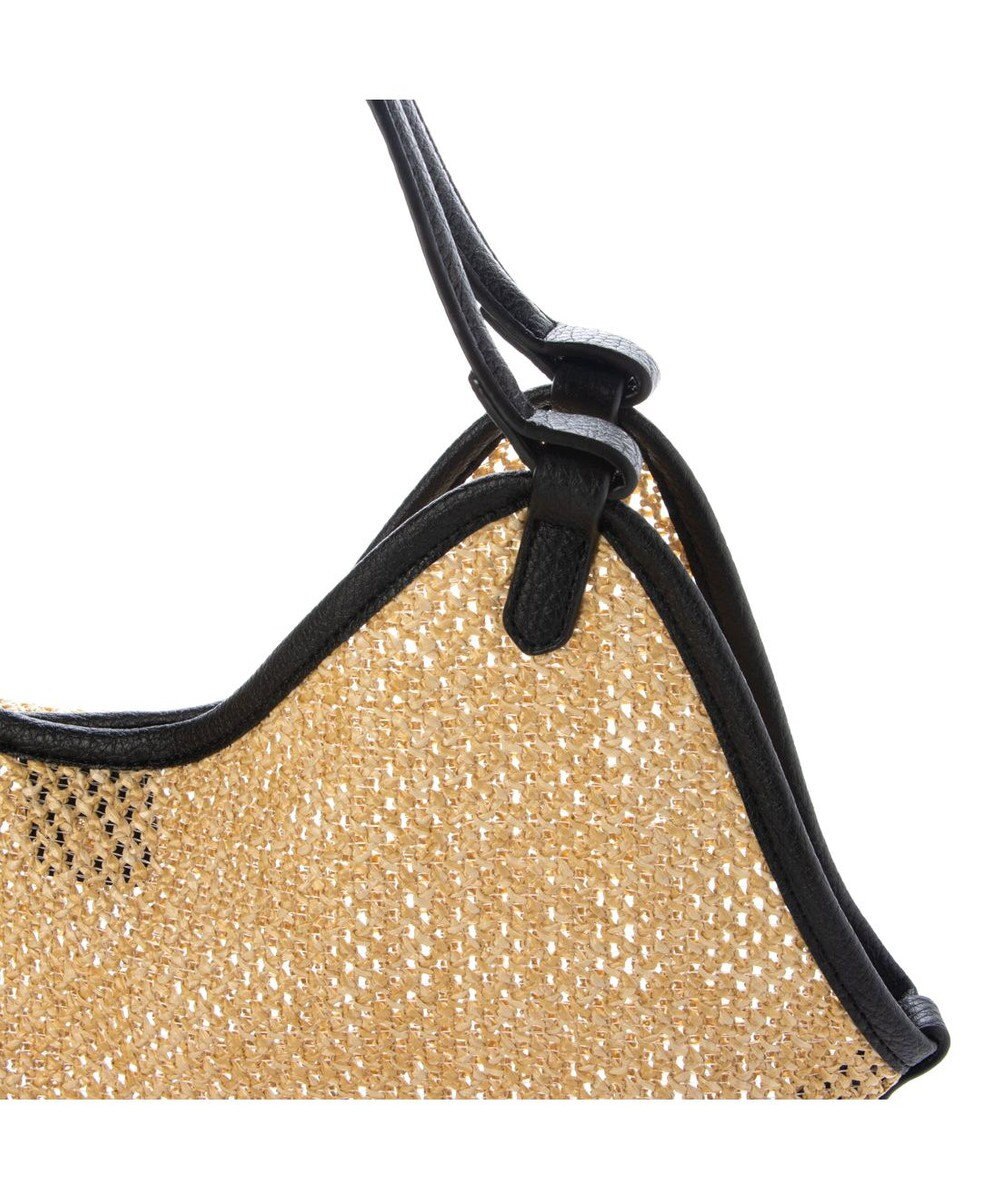 UNBILLION カシュカシュ cachecache / フェイクレザーショルダーバッグ付雑材風トート 