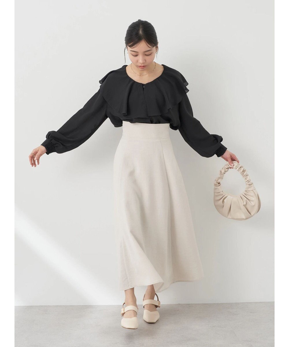 earth music&ecology ラッフルショートブラウス 