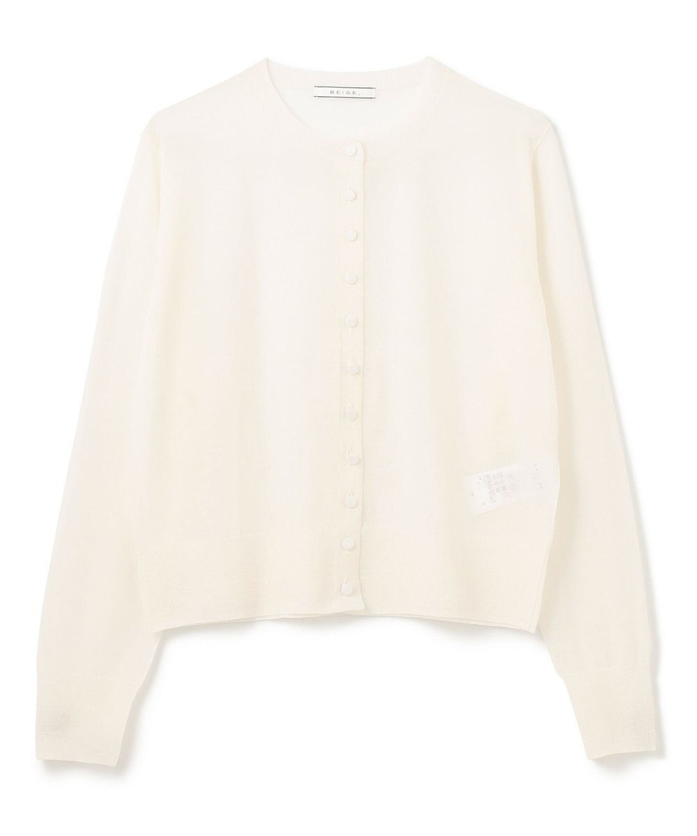 BEIGE， 【洗える・Oggi 10月号掲載】CADDO / シアーウールカーディガン 