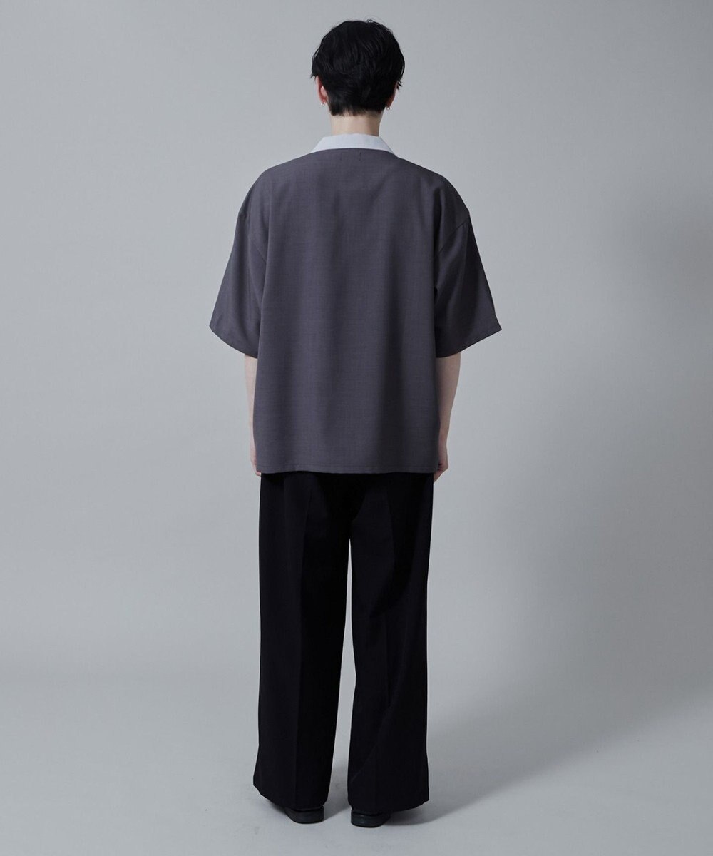 WEGO カラーブロックオープンカラーシャツ（S） 