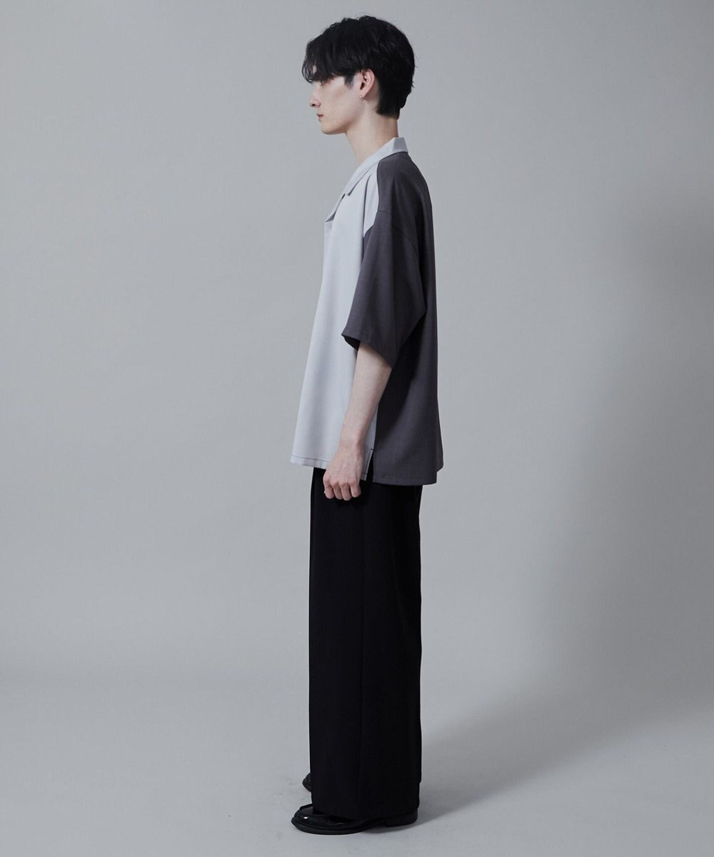 WEGO カラーブロックオープンカラーシャツ（S） 