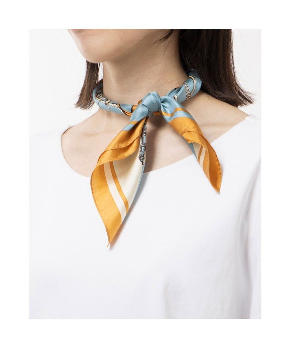 UNBILLION カカトゥ kakatoo / ベルト柄配色シルクスカーフ 